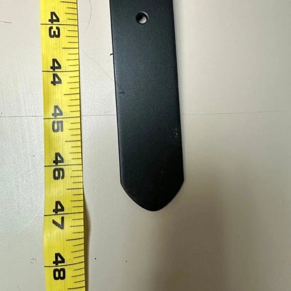GAP Mens Black Bonded Leather Belt Gunmetal Buckle Size 38 Classic Casual